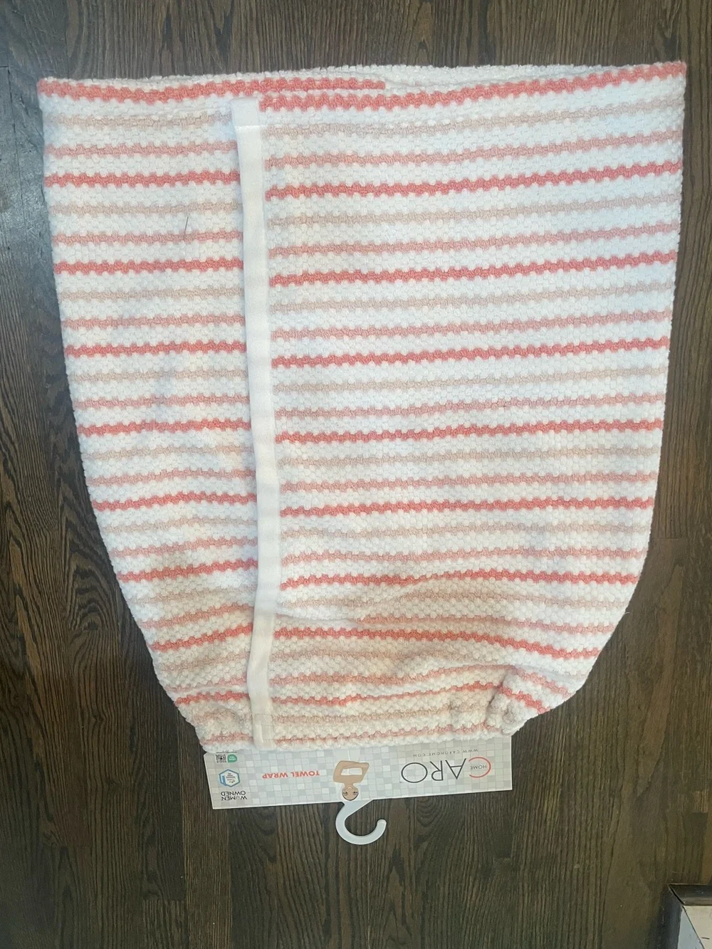 CARO spa towel wrap - velcro closure absorbent and soft 100% Cotton - Brand new